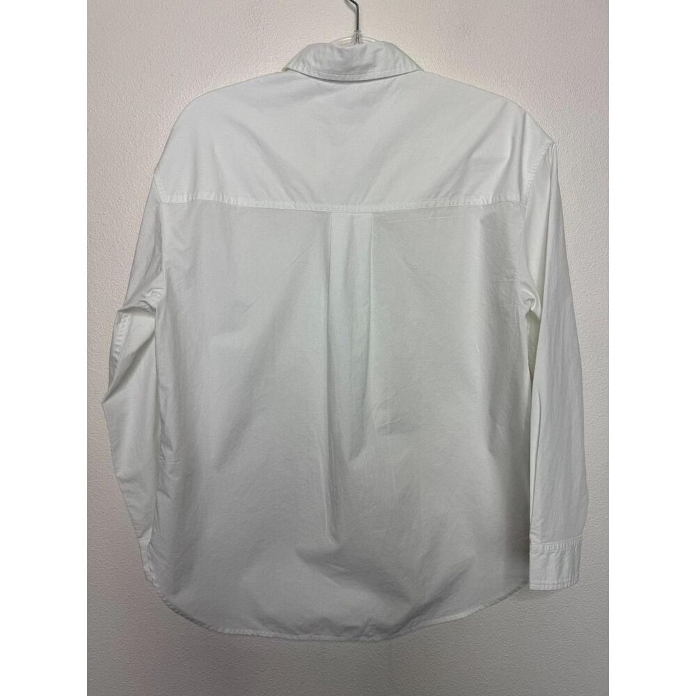 Madewell Small Easy Shirt White Cotton Poplin Button Front Relaxed Pocket NWT - Picture 7 of 8